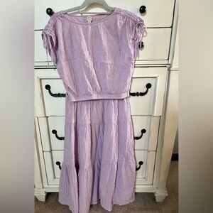 LOFT Beach Women's cropped Light Purple cropped Blouse and skirt